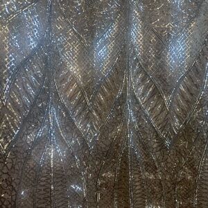 Glamorous Silver Sequin Fabric